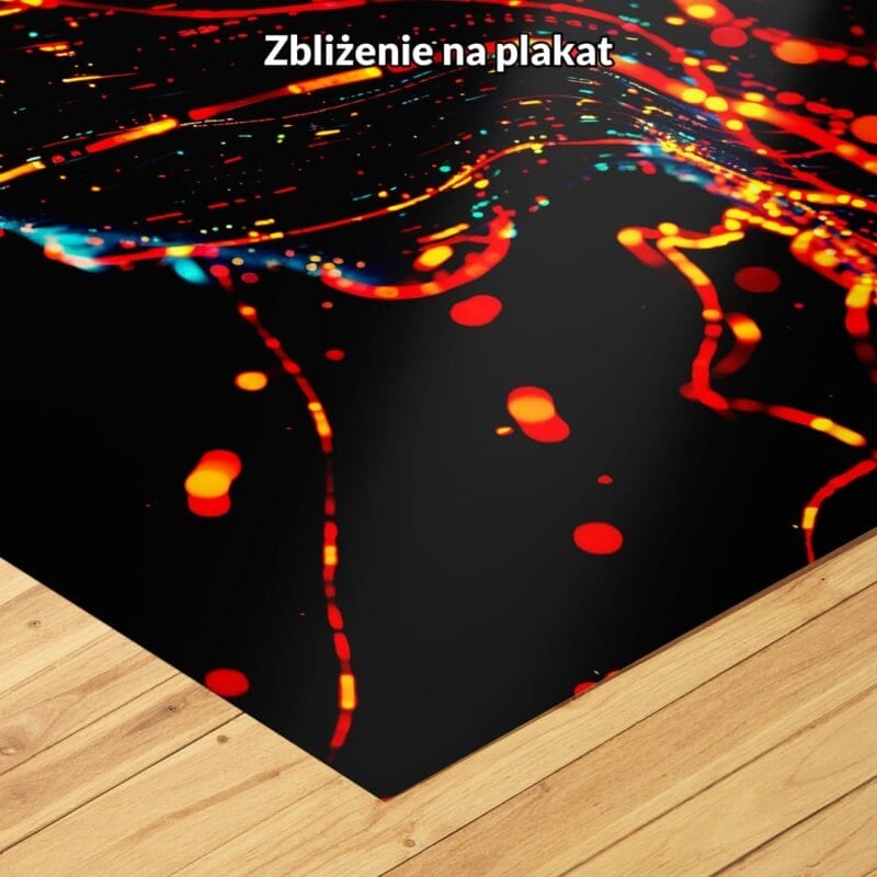 Plakat abstrakcyjne światło w ruchu do salonu