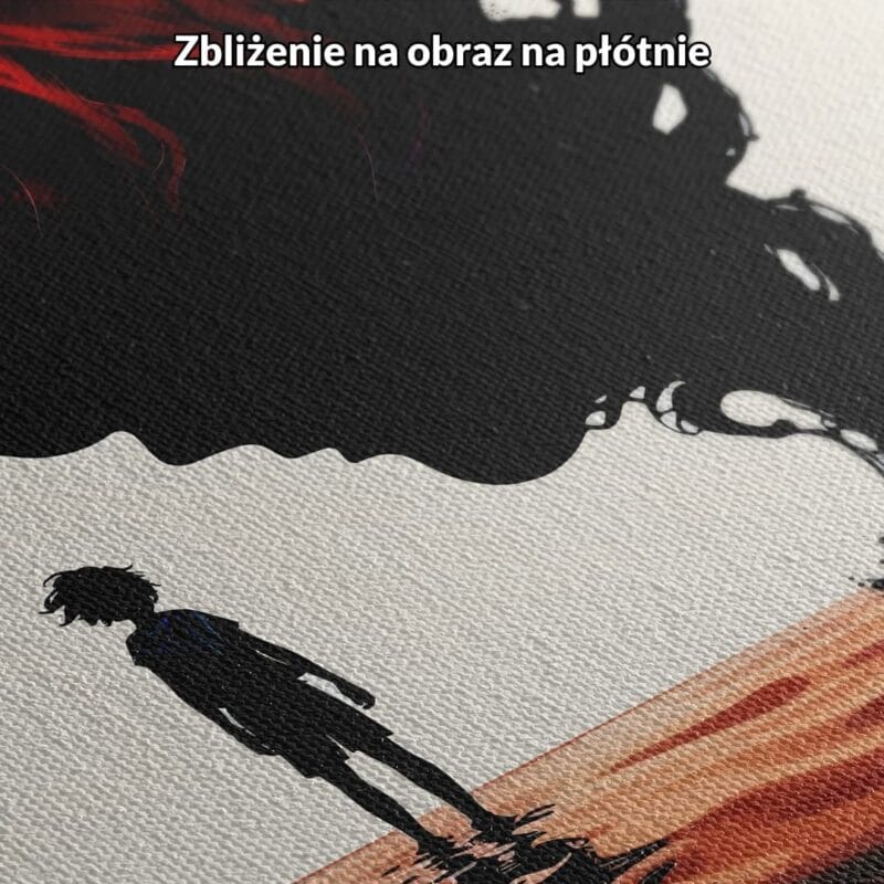 Obraz mroczny cień kobiety dziecko abstrakcja