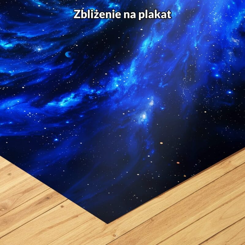 Plakat galaktyka zimna kolorystyka
