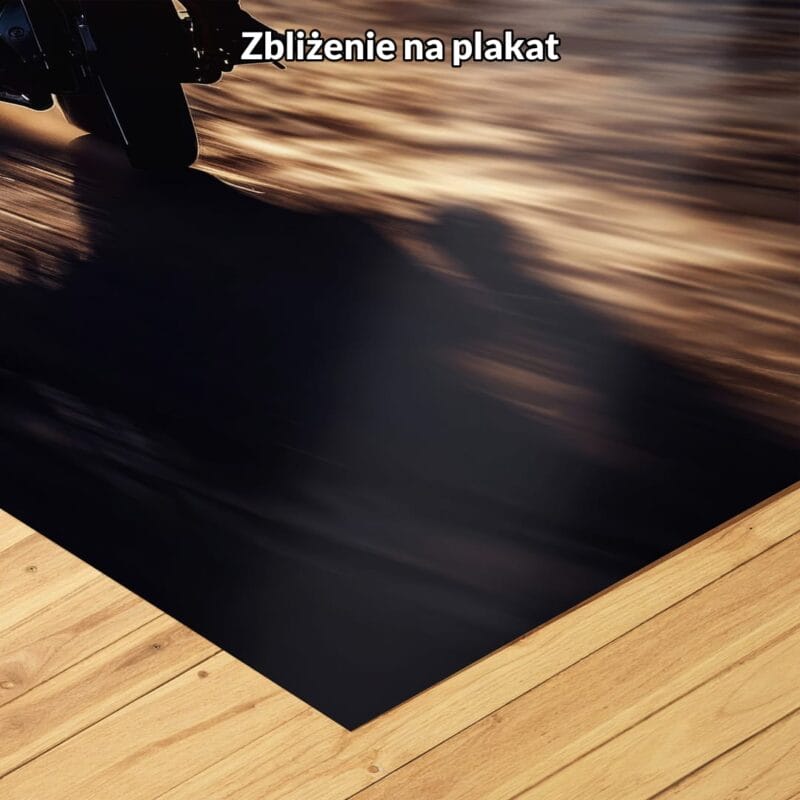 Plakat na ścianę motocyklista w nocy dynamiczny styl