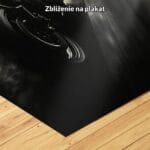 czarno-biały realistyczny plakat na ścianę do salonu Plakat motocykl noc jazda dla mężczyzny do biura