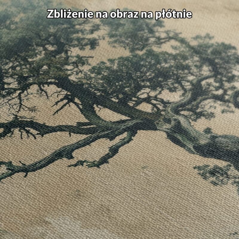 beżowy zielony brązowy realistyczny plakat na ścianę do sypialni