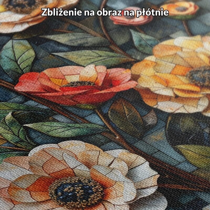 Obraz natura kwitnąca mozaika do salonu