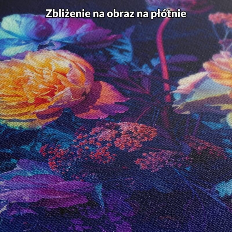 fioletowy pomarańczowy niebieski realistyczny plakat na ścianę do kuchni i jadalni