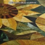 zb3-1524-5nk żółty zielony brązowy częściowo abstrakcyjny plakat na ścianę do kuchni i jadalni