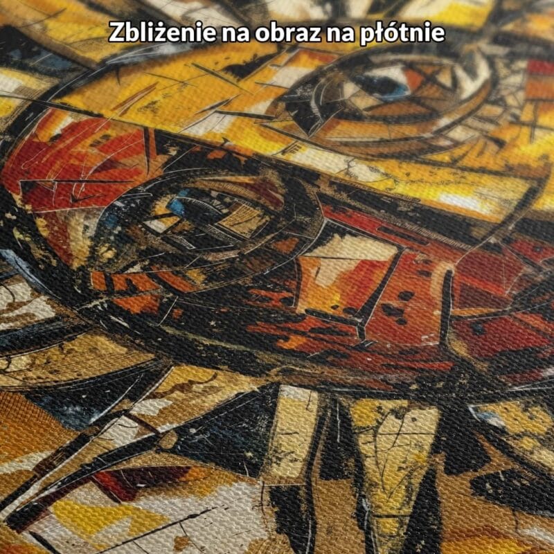 Obraz abstrakcyjne słońce kubizm do salonu