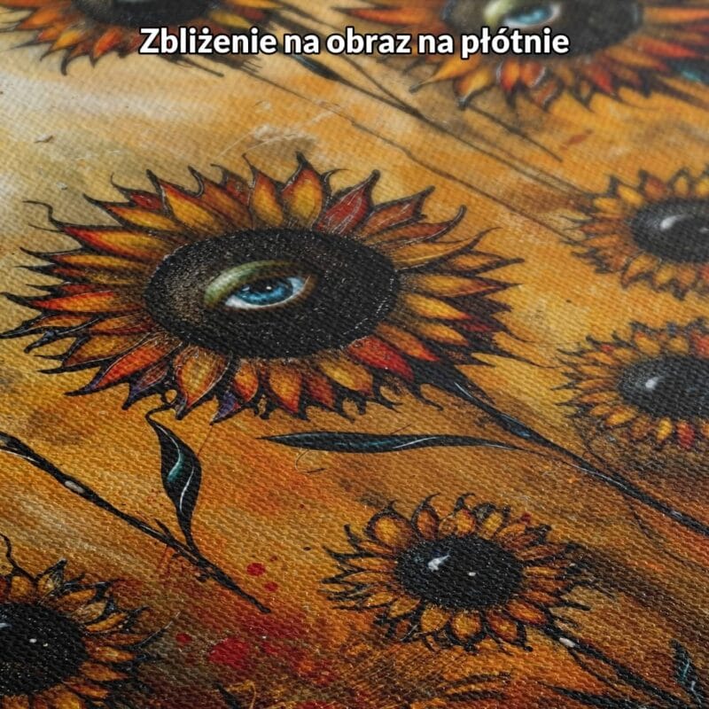 Obraz natura kwiaty surrealizm pomarańczowy żółty