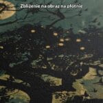 zielony czarny pomarańczowy realistyczny plakat na ścianę do sypialni