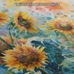 Obraz na płótnie do salonu słoneczniki impresjonizm