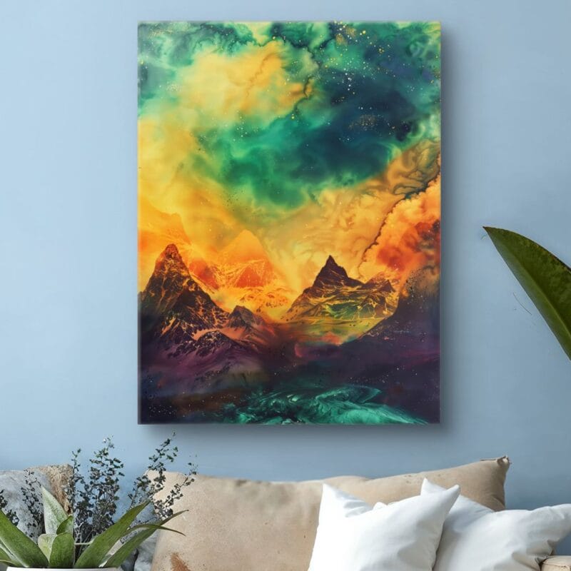 Obraz na płótnie do salonu góry surrealizm akryl