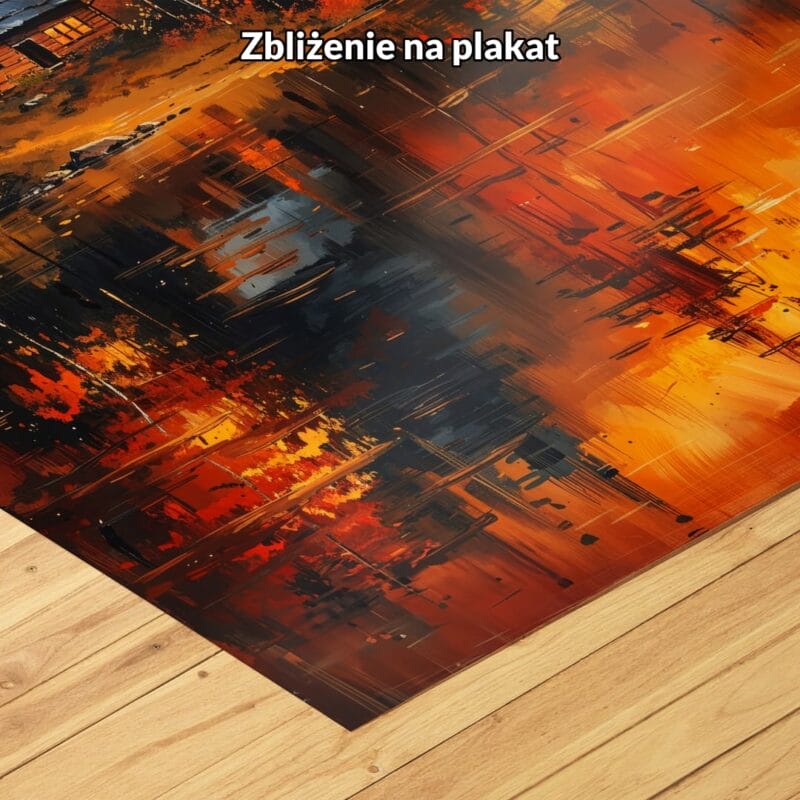 pomarańczowy żółty czarny realistyczny obraz na ścianę do gabinetu