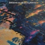 Obraz nocny baśniowy krajobraz do salonu