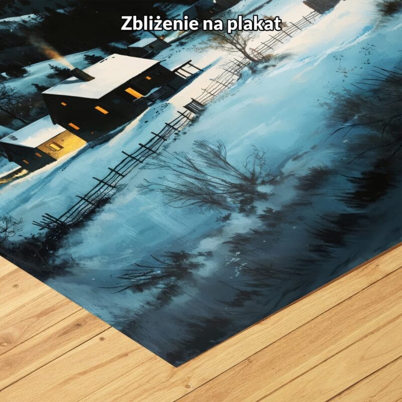 niebieski biały czarny realistyczny obraz na ścianę do sypialni