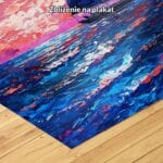 zb3-1562-9n niebieski różowy fioletowy częściowo abstrakcyjny obraz na ścianę do biura i pracy