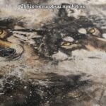 Obraz dwa wilki do salonu rustykalny