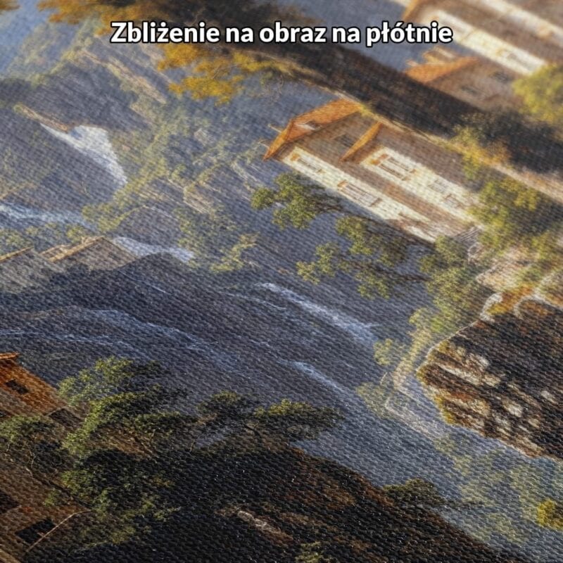 Obraz na płótnie krajobraz góry wodospad do salonu