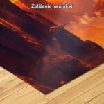 Plakat zachód słońca nad górami do salonu nowoczesny