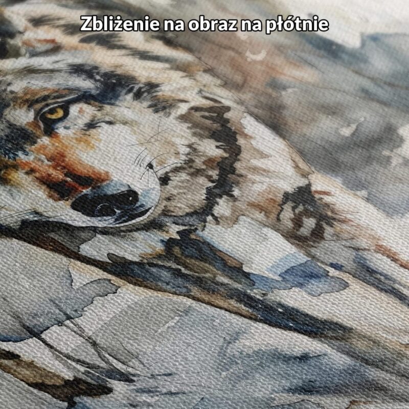 Obraz wilk do salonu skandynawski realistyczny