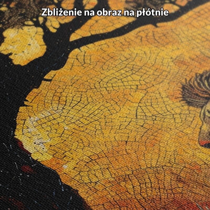 żółty brązowy czarny częściowo abstrakcyjny plakat na ścianę do biura i pracy