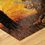 Plakat drapieżnik lew pod drzewem do salonu