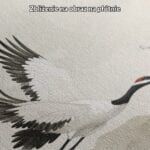 Obraz do salonu żuraw w locie nad krajobrazem