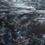 czarno-biały niebieski częściowo abstrakcyjny obraz na ścianę do biura i pracy Obraz lew w eterycznej aurze do salonu