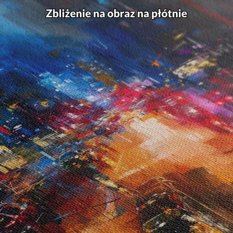 Obraz nocne miasto w ruchu do salonu nowoczesny