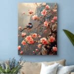 Obraz ptak na gałęzi do salonu rustykalny Obraz ptak na gałęzi do salonu rustykalny