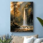 Obraz do salonu wodospad jesień natura Obraz do salonu wodospad jesień natura