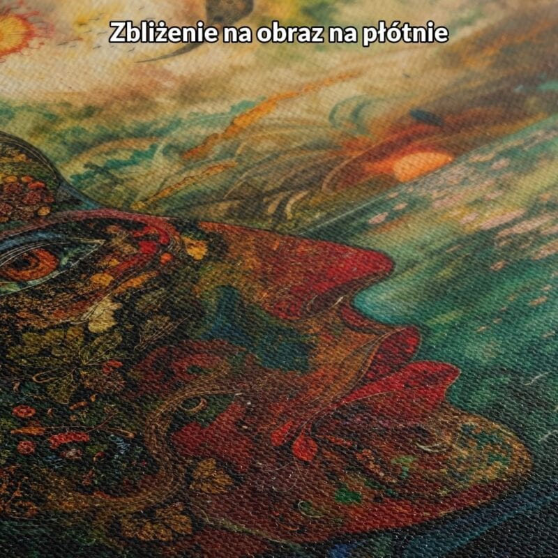 Obraz surrealistyczna natura z twarzą do salonu boho