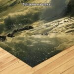 żółty zielony czarny realistyczny plakat na ścianę do salonu Plakat burza morski krajobraz do biura