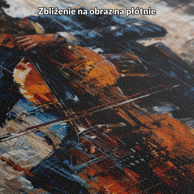 Obraz impresjonizm muzyk grający na wiolonczeli
