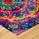 fioletowy niebieski różowy abstrakcyjny obraz na ścianę do sypialni