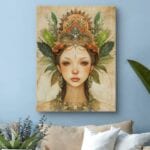 Obraz do salonu portret kobiety z elementami fantasy Obraz do salonu portret kobiety z elementami fantasy