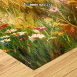 zb3-1761-9n żółty zielony biały realistyczny obraz na ścianę do sypialni