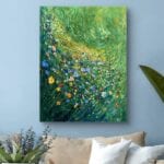 Obraz na płótnie do salonu kwitnąca łąka