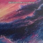 Obraz wzburzone morze o zachodzie słońca do salonu