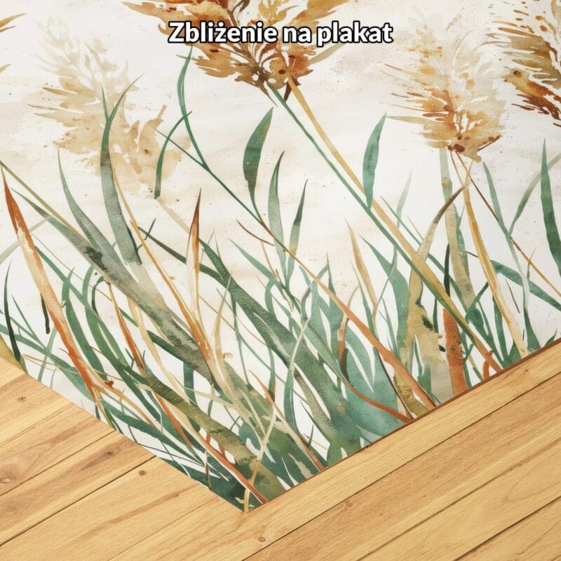 Plakat do salonu delikatne trawy na wietrze