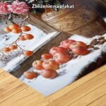 różowy czerwony zielony realistyczny obraz na ścianę do kuchni i jadalni