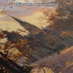 brązowy pomarańczowy szary realistyczny obraz na ścianę do gabinetu Obraz do salonu zamki widoki miejskie impresjonizm