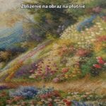 Obraz wiosenny spacer przez kwitnącą łąkę do salonu