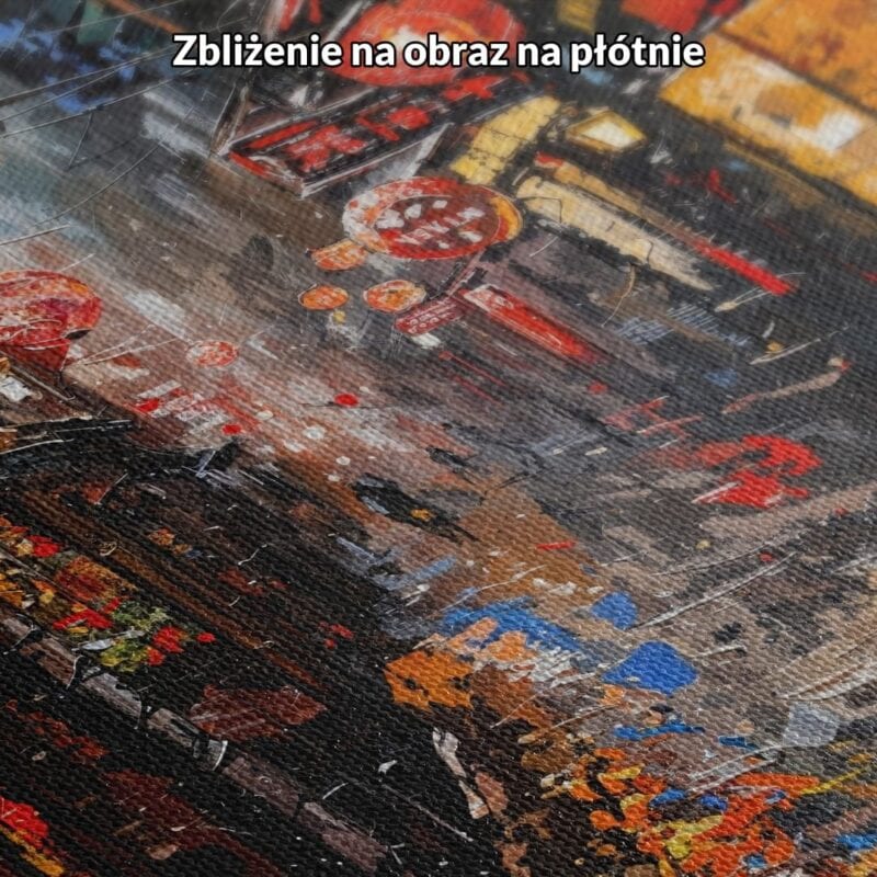 Obraz nocna chińska uliczka do salonu