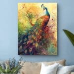 Obraz na płótnie zwierzęta paw do salonu