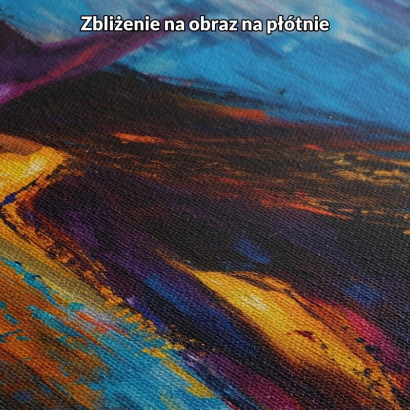 Obraz kobieta w kapeluszu w abstrakcji do salonu