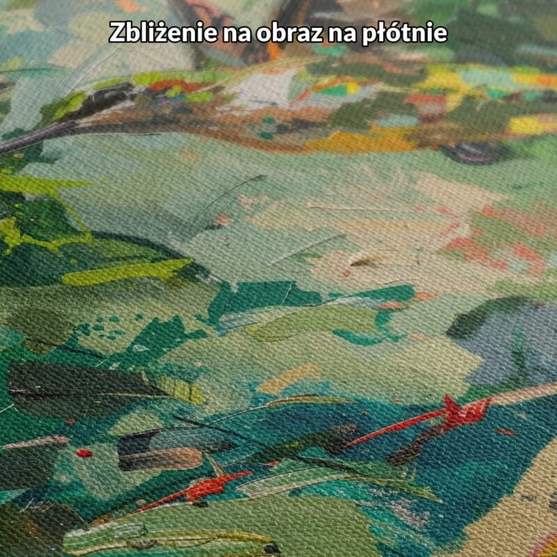 Obraz koliber wśród egzotycznych kwiatów nowoczesny