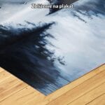 niebieski biały szary realistyczny obraz na ścianę do sypialni