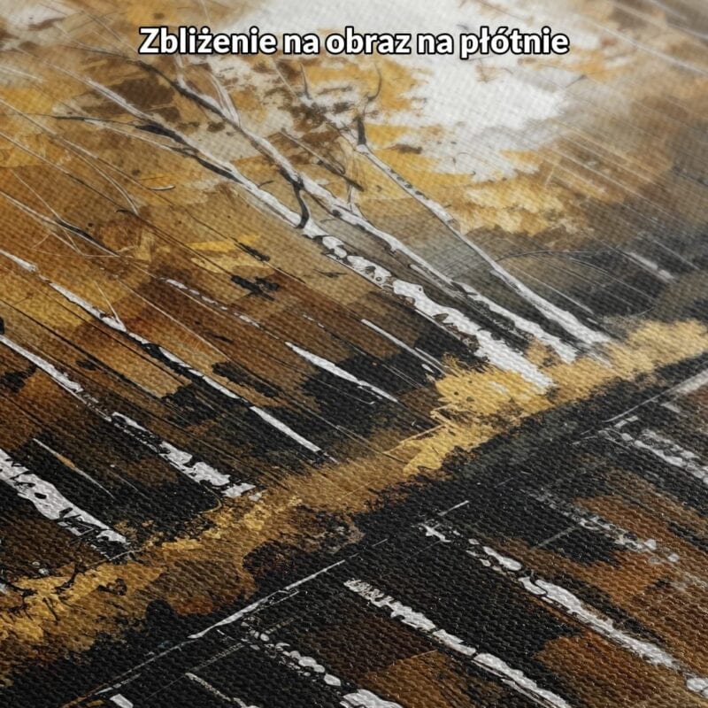 Obraz na płótnie krajobraz jezioro brzozy do salonu