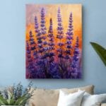 Obraz do salonu natura kwiaty lawenda