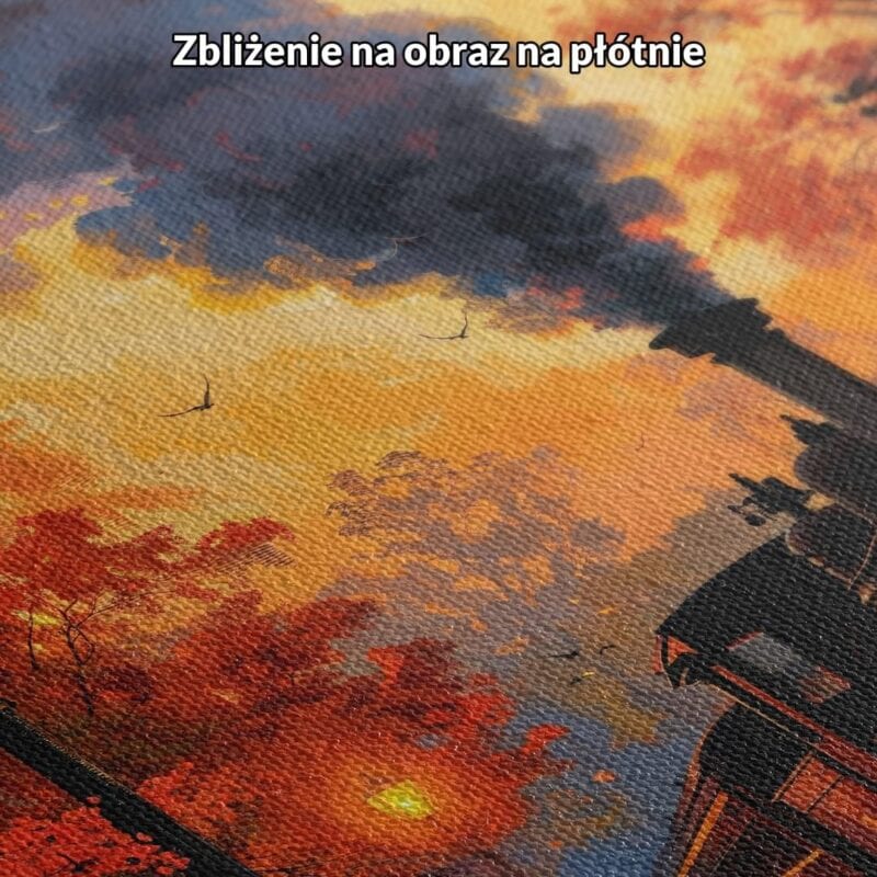Obraz na płótnie do salonu pociąg jesień krajobraz