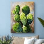 Obraz zielony kaktus do salonu natura